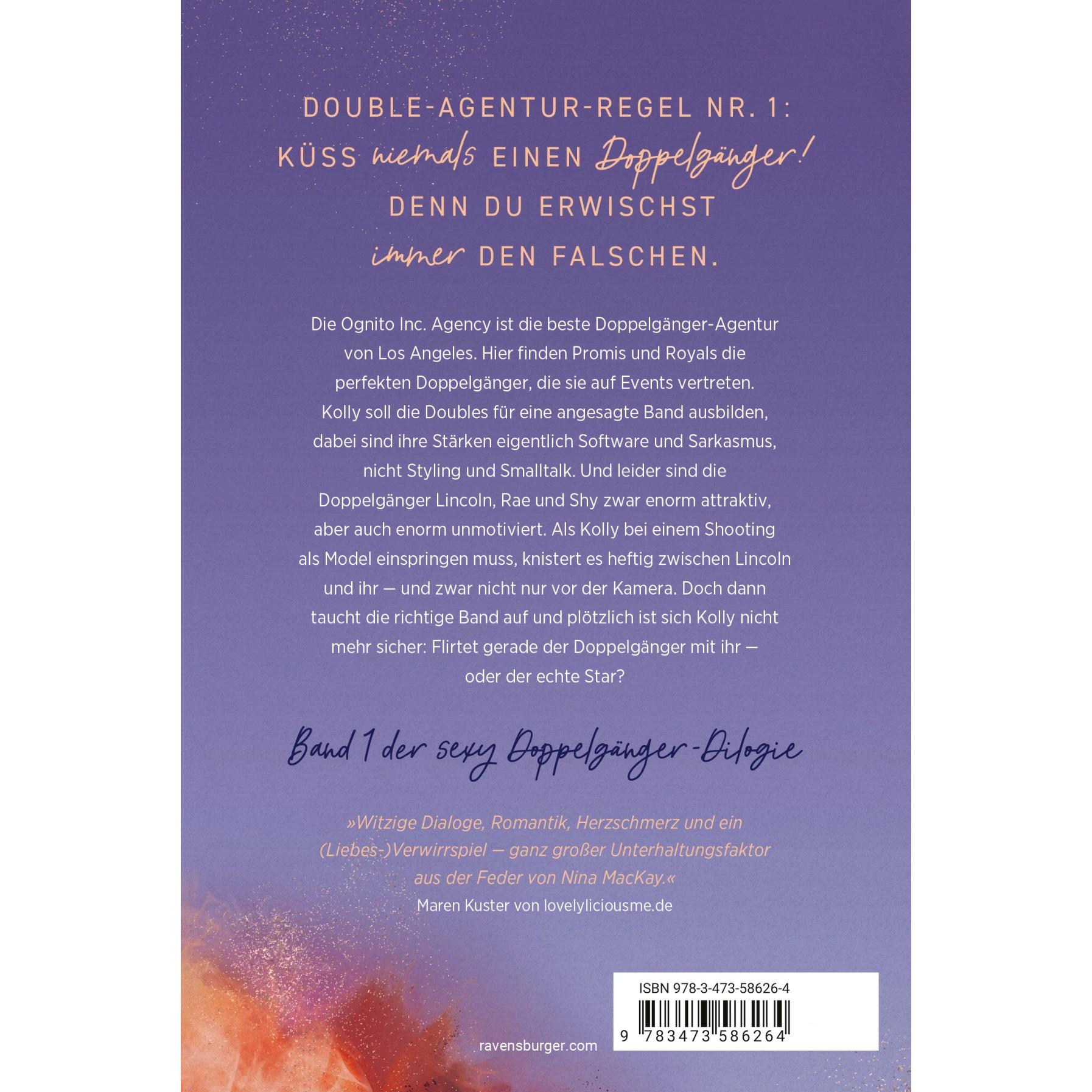 Thumbnail - Doppelgänger-Agentur, Band 1: Double Crush, Kinderbücher von Nina MacKay, Andrea Janas