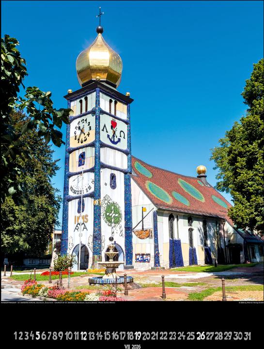 Produktbild Grosser Hundertwasser Architektur Kalender 2026 (65 x 49 cm)