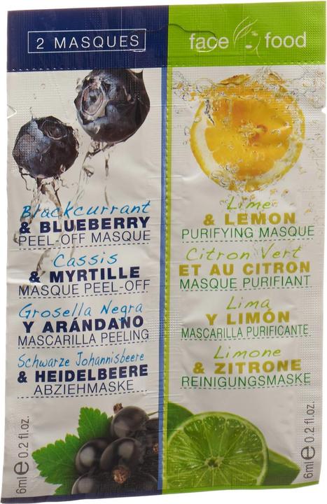 Produktbild Face Food Gesichtsmaske mit Heidelbeere und Zitrone (40.47 ml)