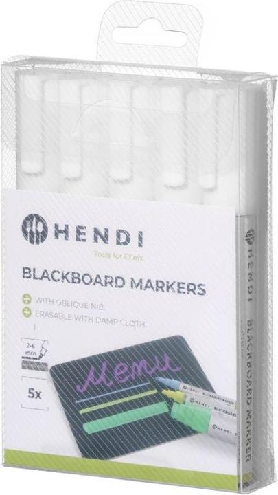 Image du produit Hendi Marqueur craie -mm, blanc - pièce (Blanc, 6 mm, 5 x)