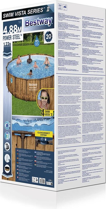 Produktbild Bestway Power Steel Frame Swim Vista (Ø 488 x 122 cm)