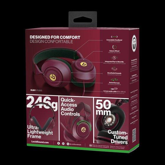 Actual product image PowerA - LucidSound LS10X Gen 2 Wired Gaming Headset - Ruby (Cable)