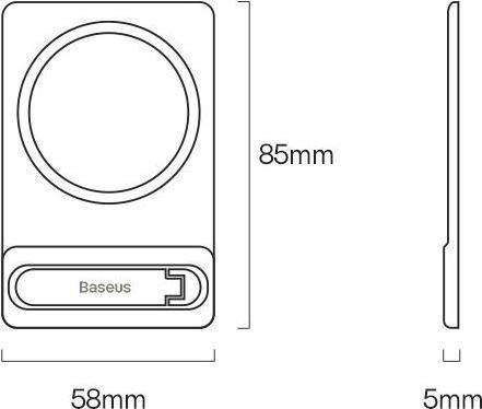 Produktbild Baseus Foldable Magnetic swivel stand holder for iPhone MagSafe (white)