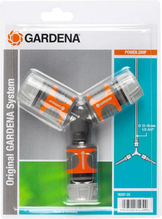 Actual product image Gardena Abzweig-Set für Wasserschläuche (13 mm/15 mm) (2 way distributor, 15 mm)