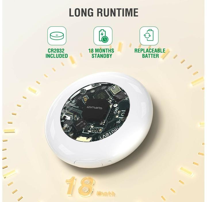 Image du produit 4smarts Schlüsselfinder SkyTag Schwarz/Weiss (iOS)