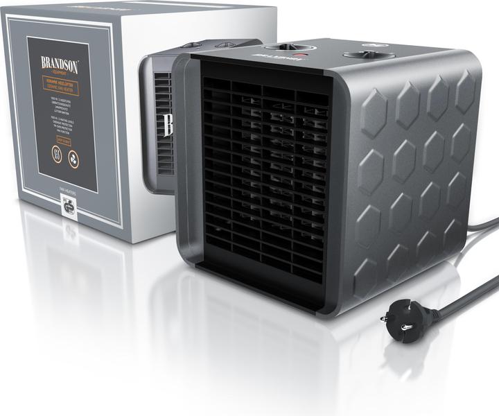 Immagine prodotto Brandson Termoventilatore 1500 W elemento riscaldante in ceramica Controllo della temperatura, riscaldatore (1500 W)