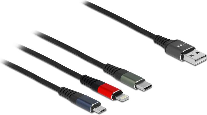 Actual product image Delock USB-A – USB-C, Lightning, USB Micro B (1 m, USB 2.0)