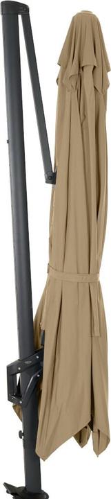 Actual product image Siena Garden Elio N+ cantilever parasol anthracite/taupe 300 x 300 cm (3 m)
