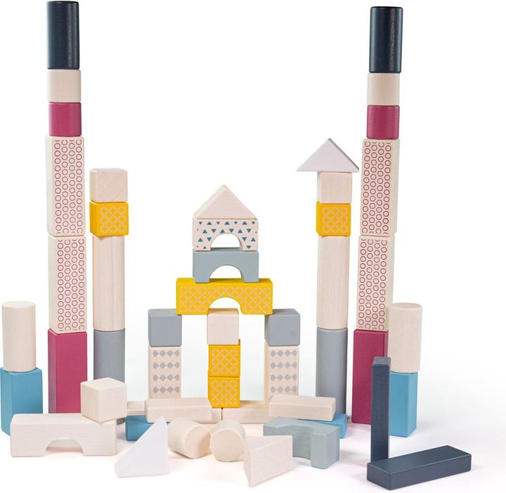 Actual product image Bigjigs Wooden blocks in storage container