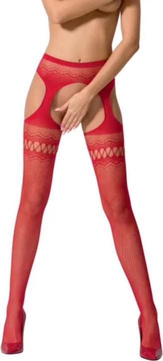 Produktbild Passion Strumpfhose ouvert in rot (One Size)