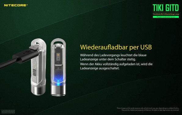 Actual product image Nitecore TIKI Glow in the Dark luminous (5.50 cm, 300 lm)