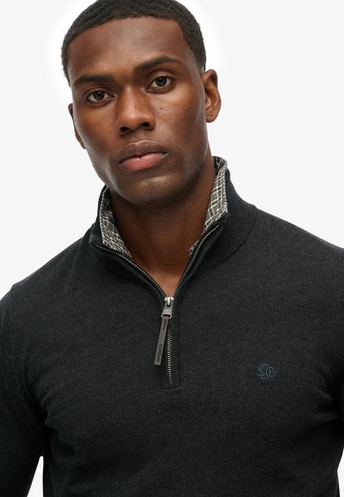 Produktbild Superdry Maglione Essentials Mezza Zip in Cotone (M)