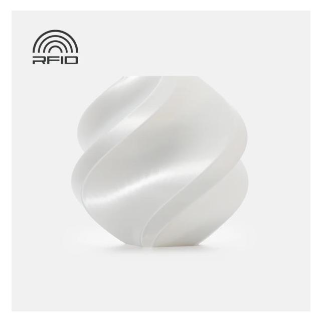 Bambu Lab Pla Silk+ (1.75 mm, 1000 g), 3D Filament, Weiss