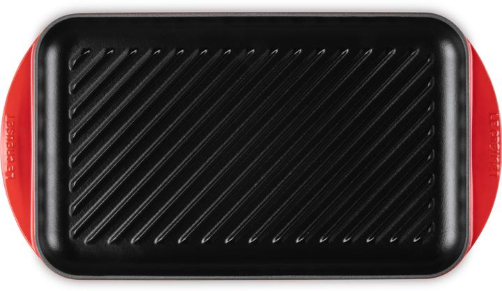 Actual product image Le Creuset 20132400600460 Extra-large grill pan, cherry red (Grill pan, Cast iron, 40 x 3.80 cm)