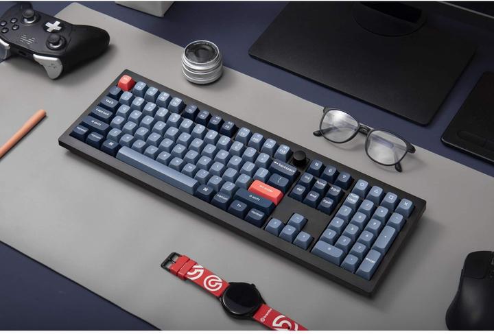 Immagine prodotto Keychron V6 Max QMK/VIA Tastiera meccanica personalizzata senza fili completamente assemblata Manopola, nero (USA, Cablato, Senza fili)