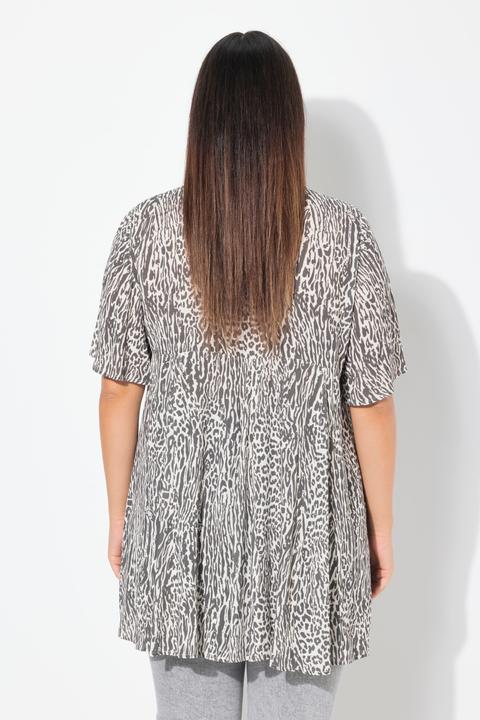 Produktbild Ulla Popken Bluse, Tiermuster, A-Linie, Carré-Ausschnitt, Halbarm (46, 48)