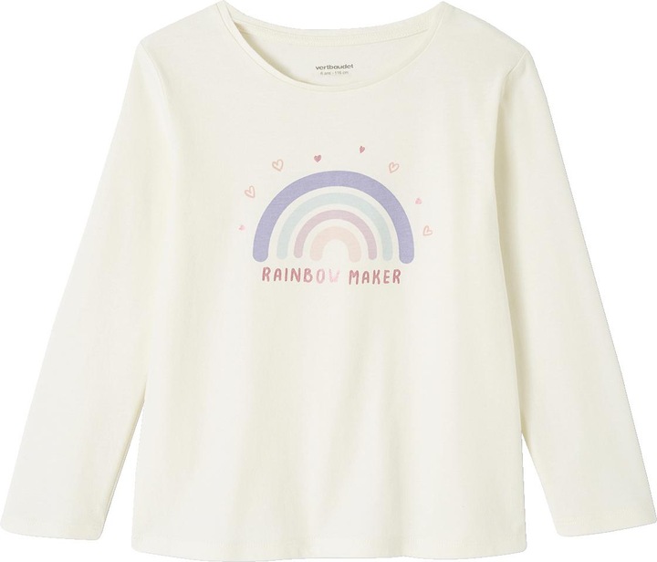 Produktbild Vertbaudet Mädchen Schlafanzug mit Flanellhose, Regenbogen (116)