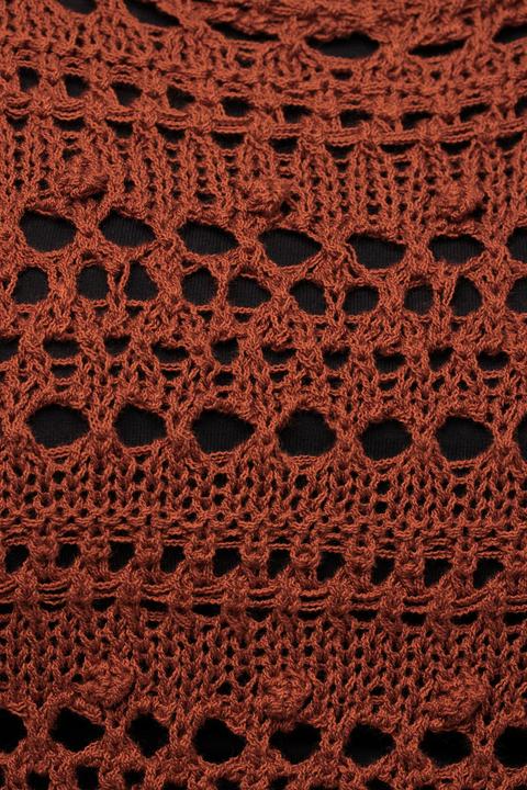 Immagine prodotto Ulla Popken Top smanicato dalla vestibilità classica in maglia con frange e scollo rotondo (46, 48)