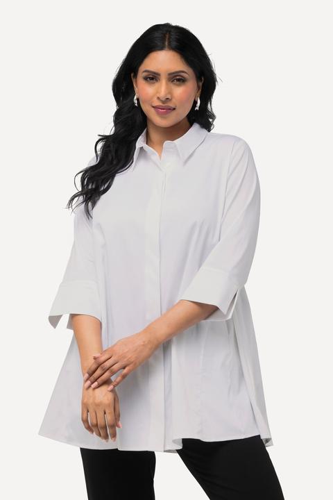 Produktbild Ulla Popken Bluse, Godet-Einsätze, A-Linie, 3/4-Arm (60)
