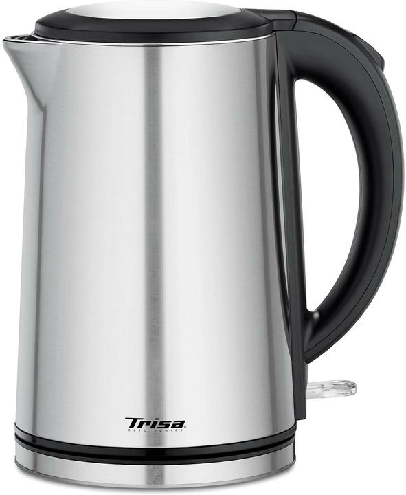 Grossag Bollitore Elettrico In Acciaio Inox Spazzolato, Capacità 1,7 Litri, Potenza 2200W, Base Girevole 360°, Apertura Coperchio One-Hand, Spegnimento Automatico, Nero