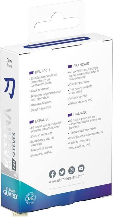 Immagine prodotto Ultimate Guard Kartenhülle Katana Sleeves Japanische Grösse Blau 60