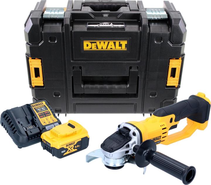 Produktbild DeWalt DCG 412 P1T Akku Winkelschleifer 18 V 125 mm + 1x Akku 5,0 Ah + Ladegerät + TSTAK (125 mm)