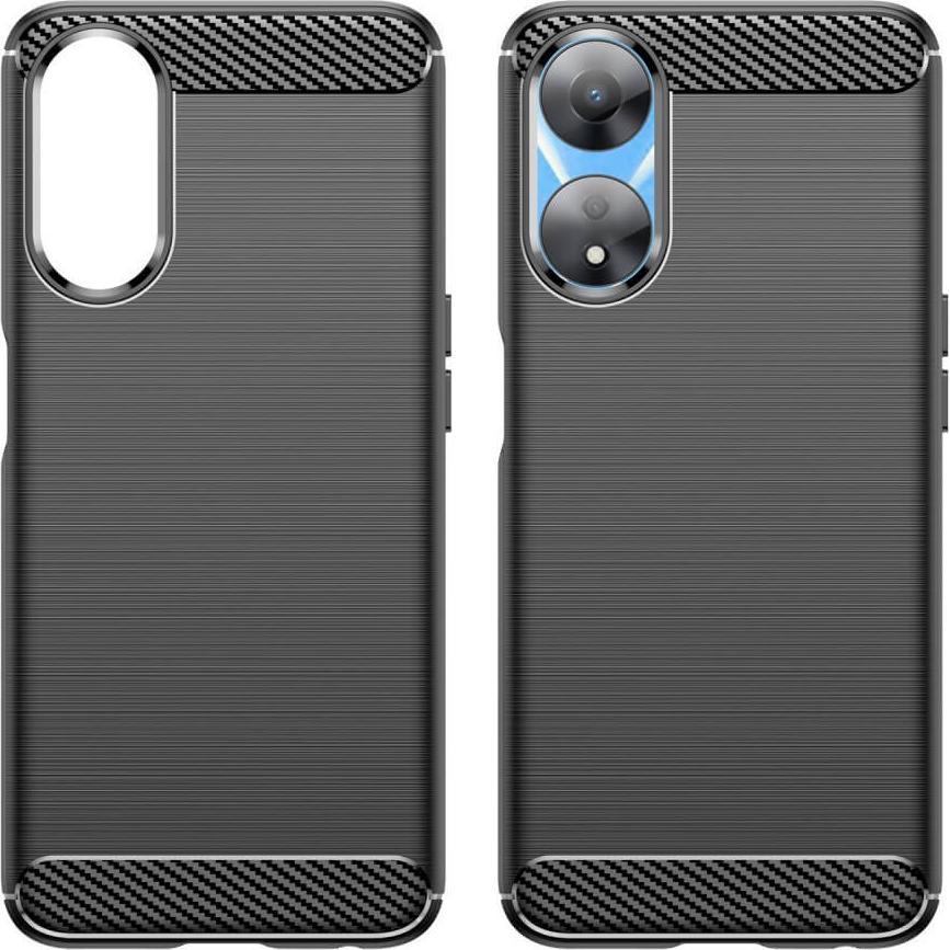 Thumbnail - Cover-Discount OPPO A58 5G / A78 5G - Metall Carbon Look Hülle schwarz (Oppo A78 5G), Smartphone Hülle, Schwarz