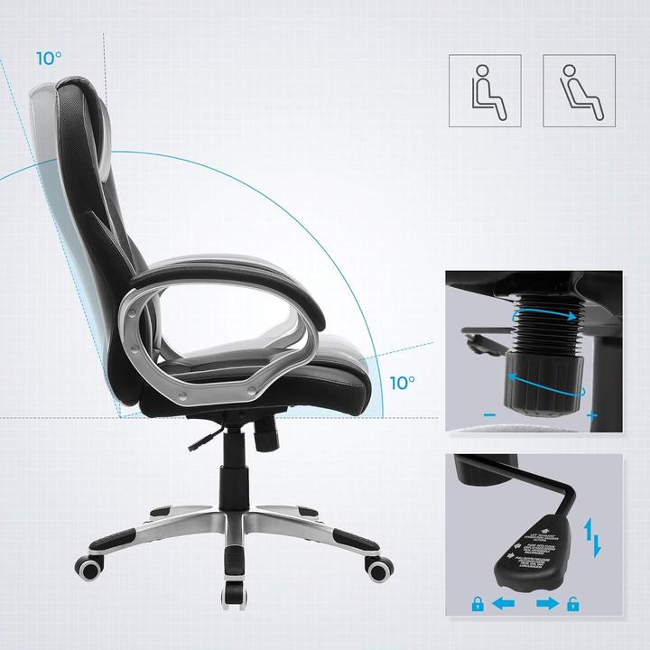 Actual product image Songmics Office chair, 73x70x112-122cm