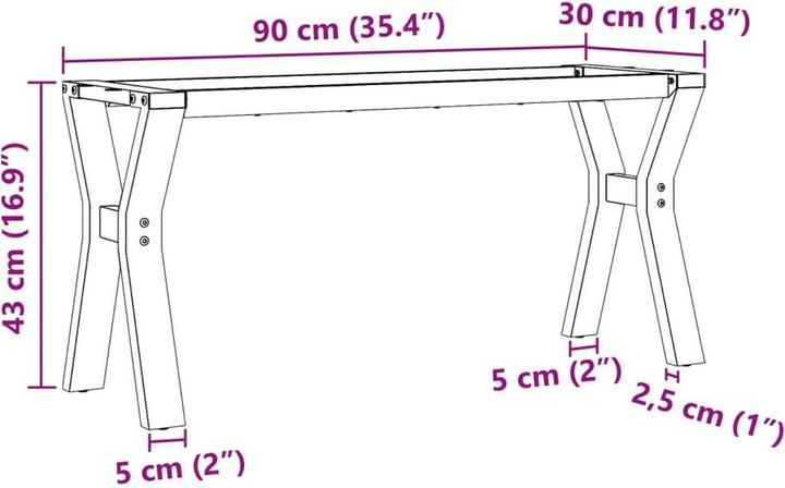 Actual product image vidaXL Couchtischbein