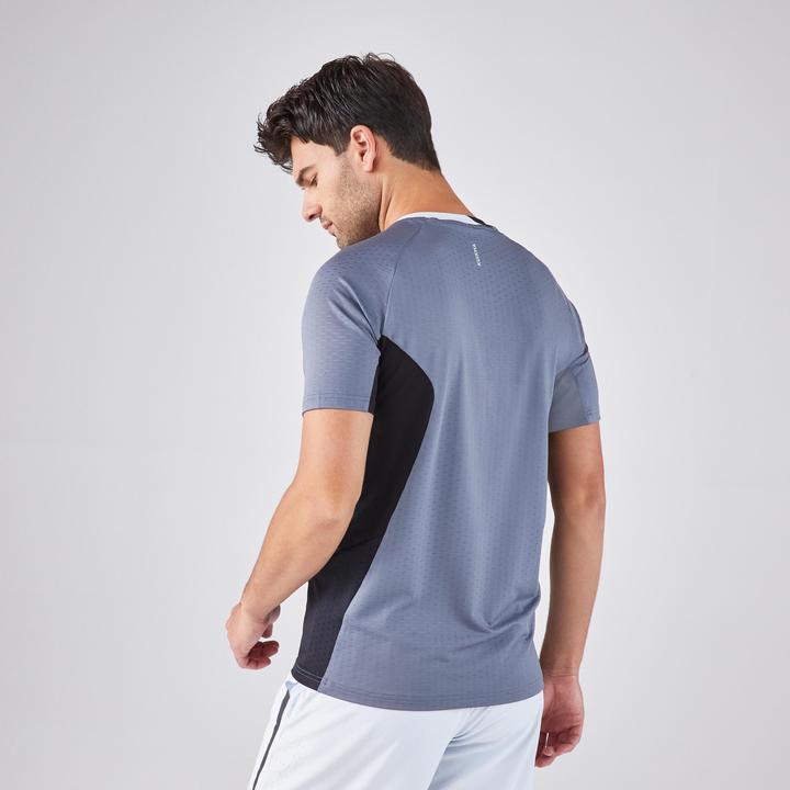 Immagine prodotto Kuikma Herren Padel T-Shirt technisch - 900 grau/schwarz (XL)