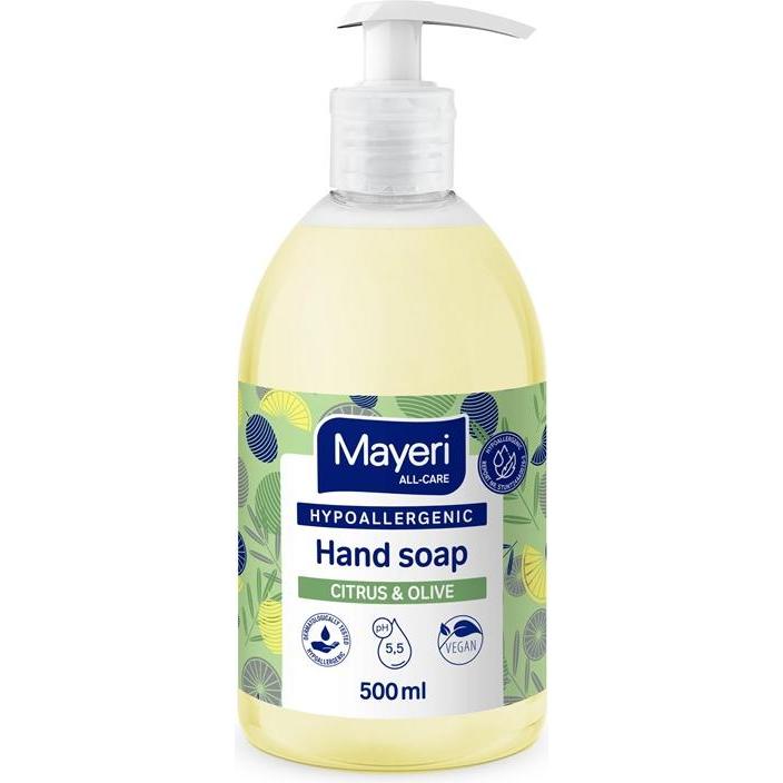 Mayeri, Sapone mani, Liquid soap citrus/olive, 500 ml (Sapone liquido, 500 ml)