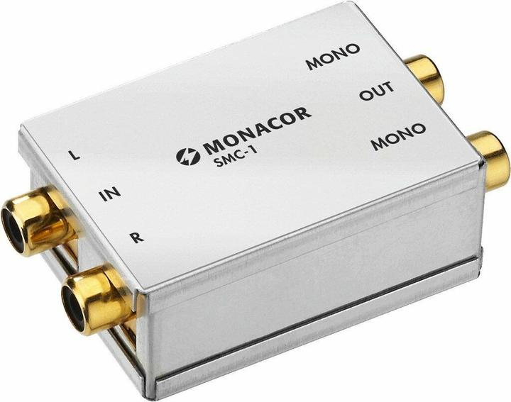 Monacor Convertisseur stéréo-mono (Séparateur audio)