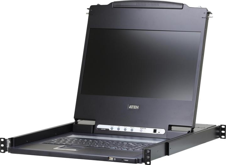 Actual product image Aten CL6700MW CH Single Rail 17.3" LCD Console (USB, HDMI / DVI / VGA) CH layout