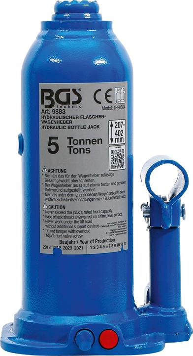 Actual product image BGS Hydraulic Bottle Jack 5 t