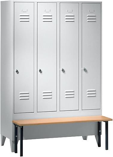 Actual product image Wolf Clothes locker with bench in front (120 cm, 185 cm)