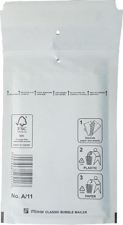 Actual product image Fimar 200 bubble envelopes A/11 100x165mm white Filmar Classic (200 pcs.)