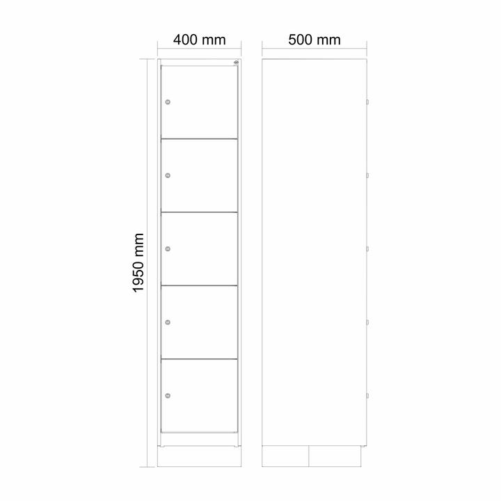 Produktbild C+P Fächerschrank Classic Plus, 5 Fächer übereinander, Abteilbreite 40 cm, mit Sockel (40 cm, 195 cm)