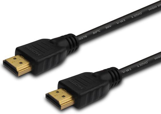 Savio CL-06 Cable HDMI 3m, czarny, złote końcówki, v1.4 high speed, ethernet/3D (3 m)