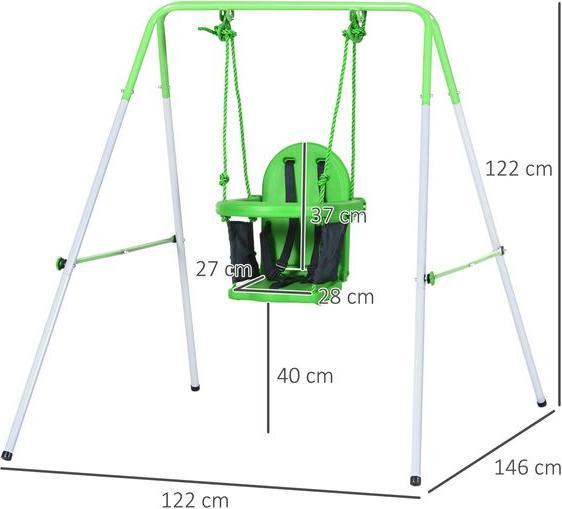 Produktbild Swisshandel24 Babyschaukel, Kleinkinderschaukel, Gartenschaukel mit Sicherheitsbügel, Anschnallgurt, für 6-36 Mona