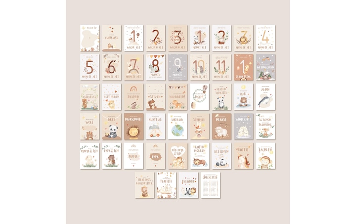 Image du produit Eulentaler Cartes de voeux pour bébé Boho