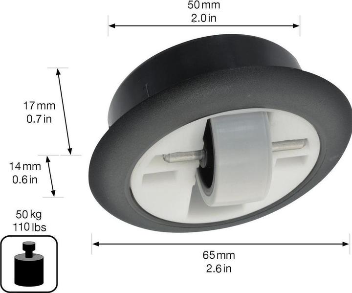 Image du produit Wagner System Mini roulette pivotante
