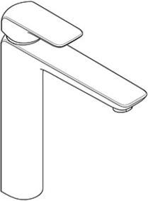 Actual product image Kludi AMEO basin mixer tap for wash bowl without pop-up waste