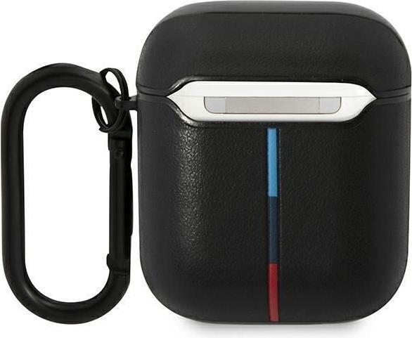 Produktbild BMW BMA222PVTK AirPods 1/2 cover czarny/black Leather Curved Line (Kopfhörer Hülle)