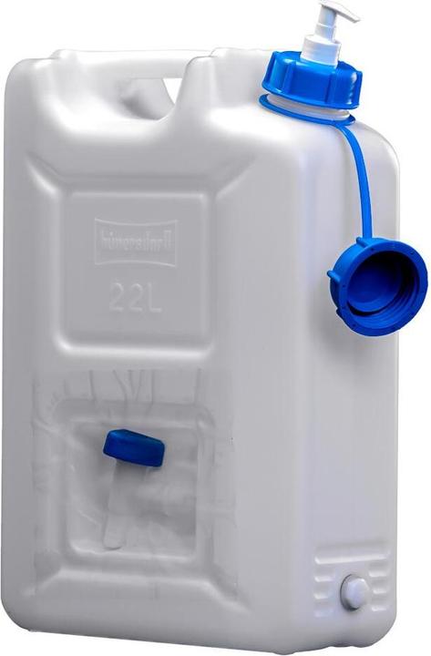 Produktbild Hünersdorff Wasserkanister 22 l HDPE mit Ablasshahn + Pumpspender H495x165xT350mm