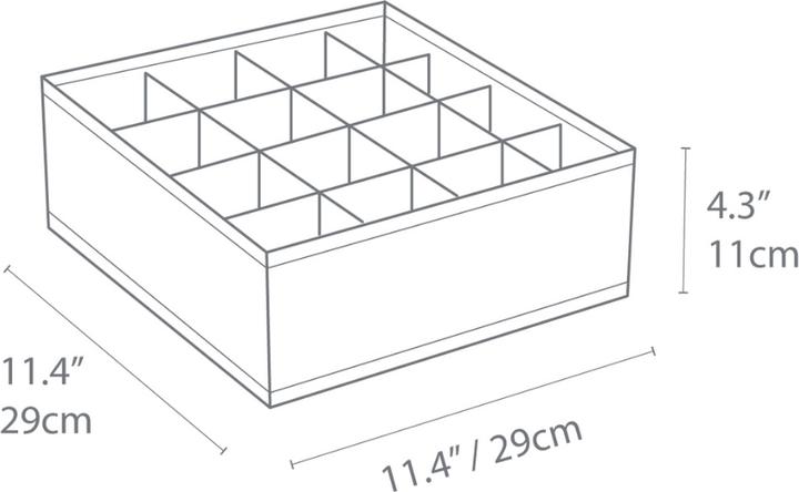 Immagine prodotto Bigso Organizzatore SOFT Grigio - 16 scomparti (29 x 29 x 11 cm)