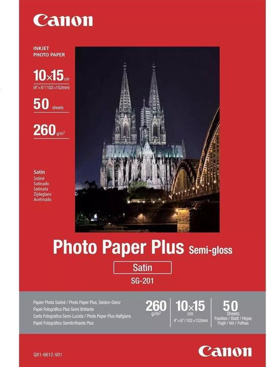 Image du produit Canon SG-201 Plus Semi-Gloss (260 g/m², 10 x 15 cm, 50 pcs)