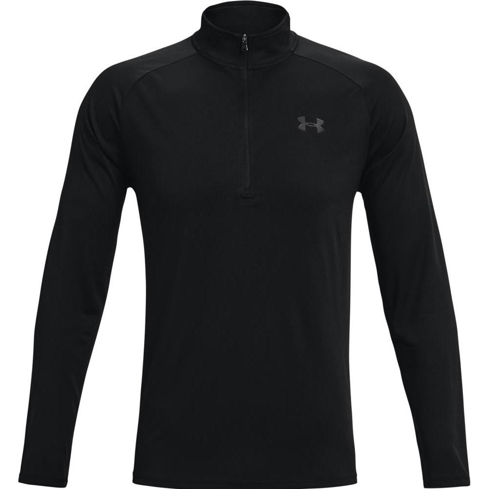 Under Armour, Herren, Sportshirt, Tech 2.0 1/2 ZIp Trainingsshirt Herren (S), Schwarz, S