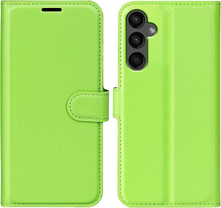 Cover-Discount Galaxy A15 - Leder Etui Hülle grün (Samsung Galaxy A15)