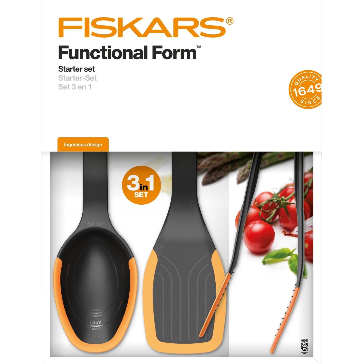 Thumbnail - Fiskars Functional Form starter set, 3 parts, Kochbesteck, Orange