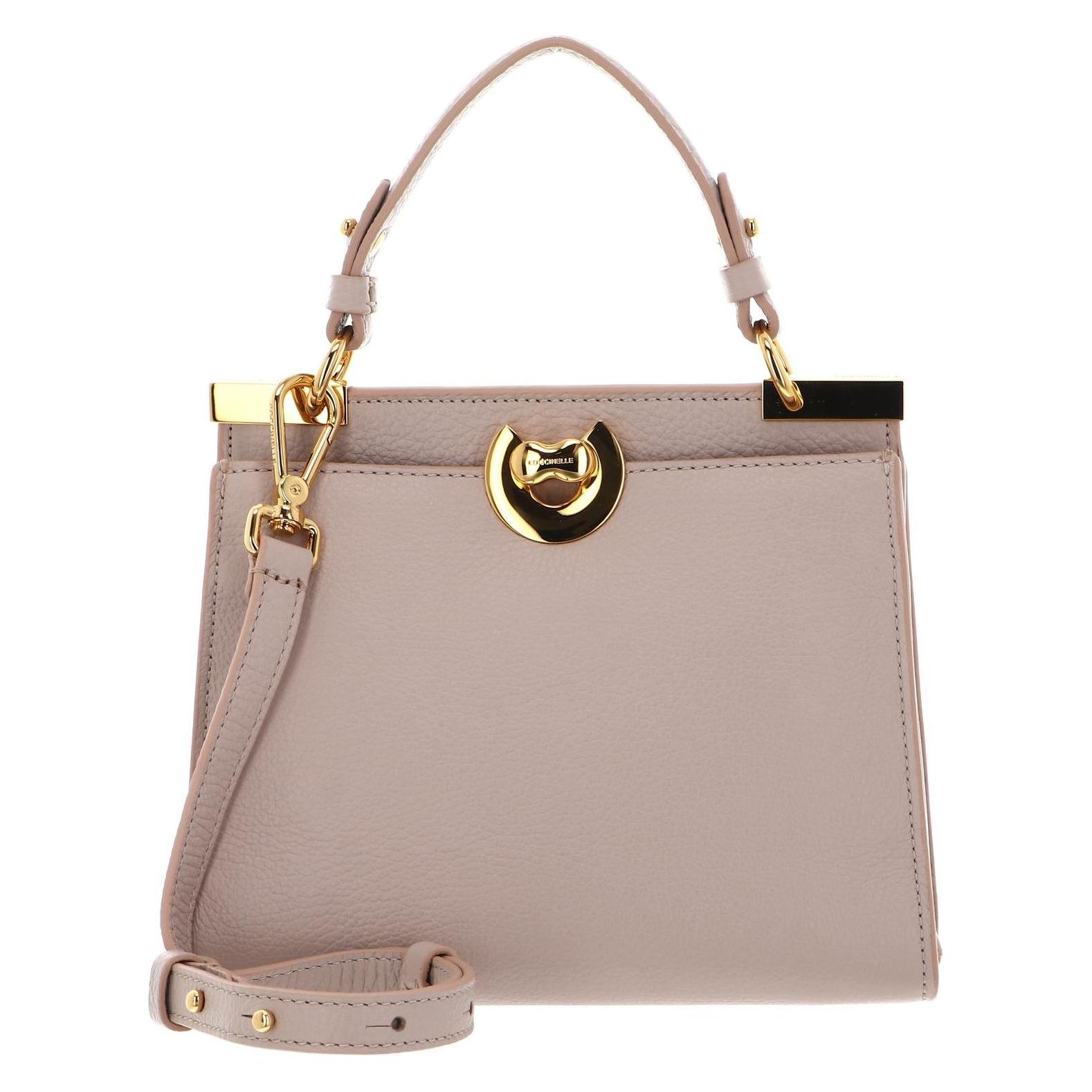 Coccinelle, Damen, Handtasche, Binxie Handbag Grained Leather, Beige